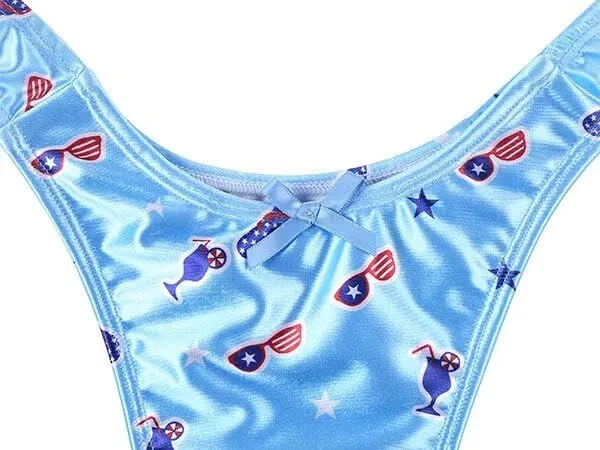 Landofgenie Perizoma Tucking Gaff Mutandine per Crossdresser Nascondere Gaff Panty Modellante Mutandine Intimo Stampato Mutande per Crossdresser Transgender Blu Chiaro 3XL - immagine 5