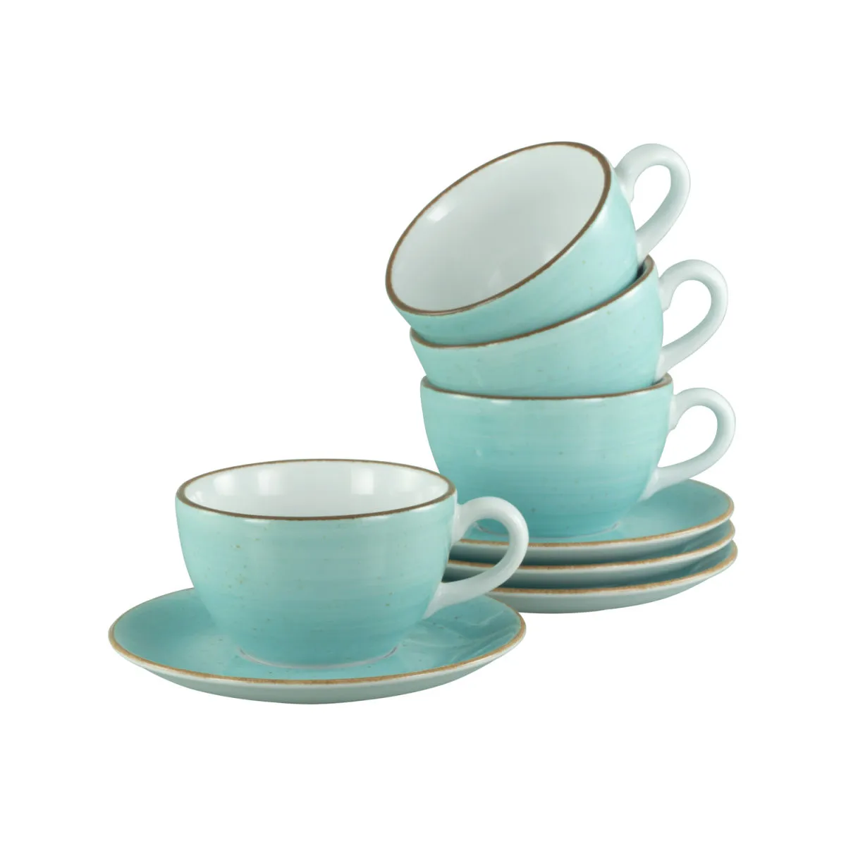 CreaTable Vintage Nature - Set cappuccino 8 pezzi; blu - immagine 1