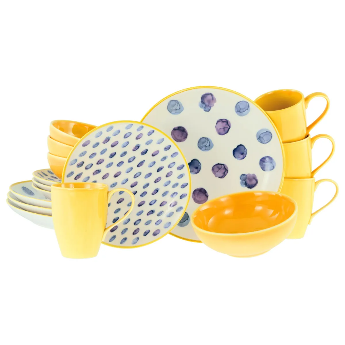 CreaTable Maisie colorata - Servizio combinato da 16 pezzi; multicolore - immagine 1