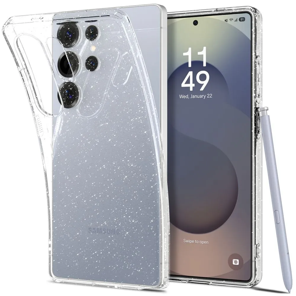 Custodia per Samsung Galaxy S25 Ultra S938, Spigen, Liquid Crystal Glitter, Trasparente ACS08950 - immagine 1