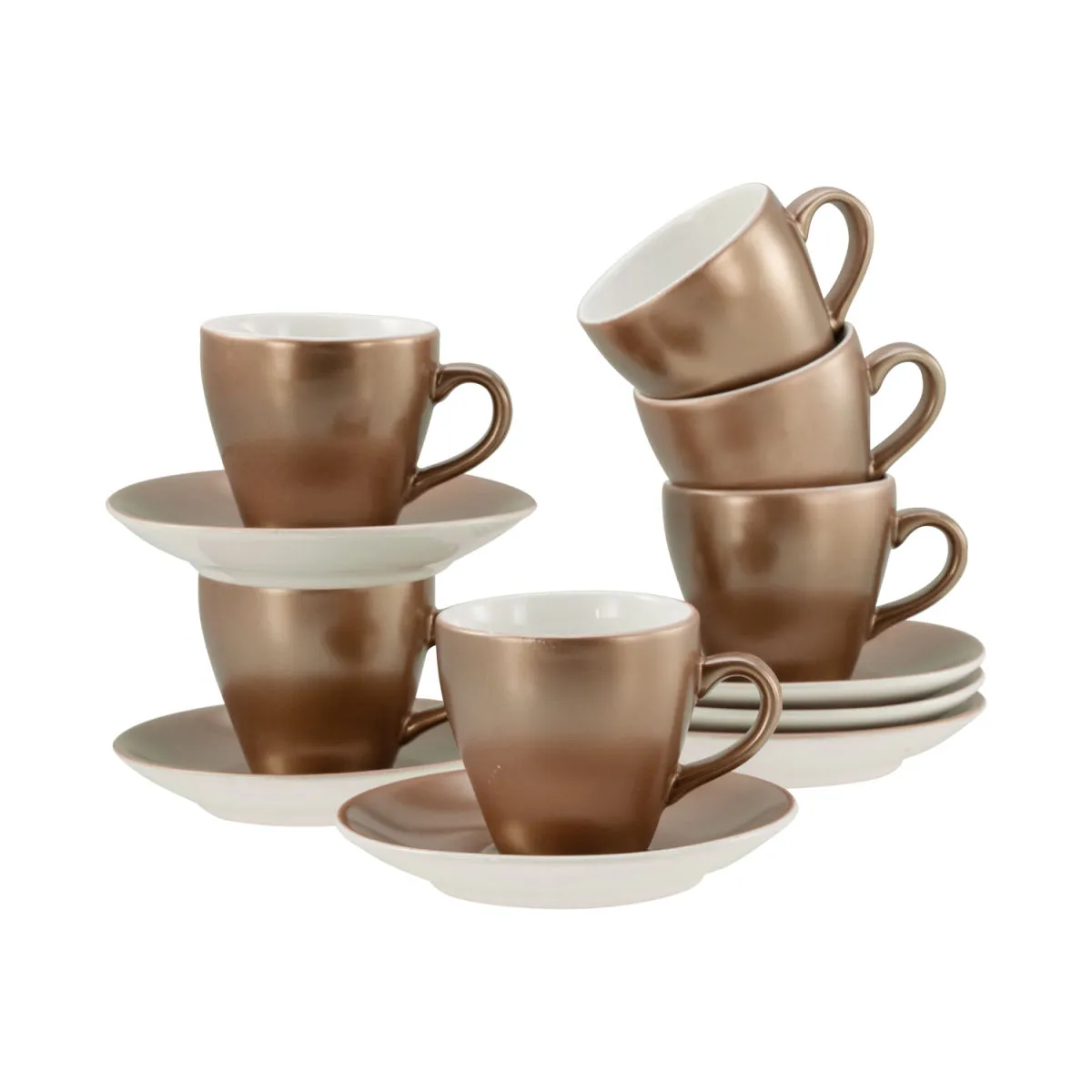 CreaTable Golden Days - Set per espresso 12 pezzi; bianco - immagine 1