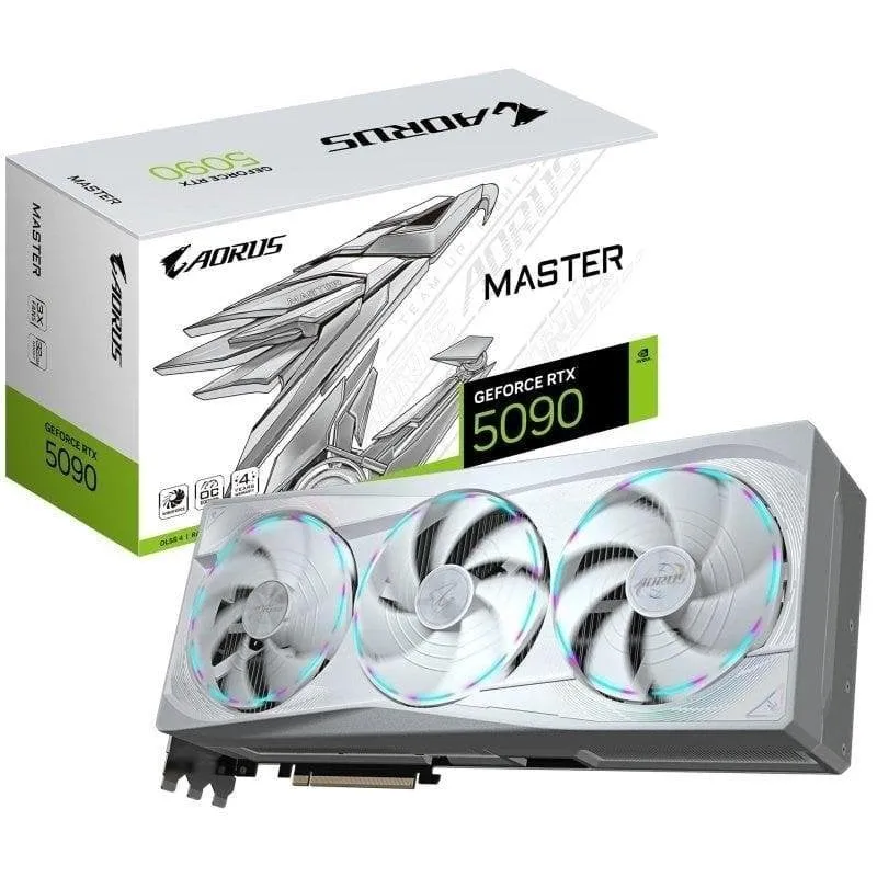 Scheda Grafica Gigabyte GeForce RTX 5090 AORUS MASTER ICE 32GB GDDR7 Reflex 2 RTX AI DLSS4 - immagine 1