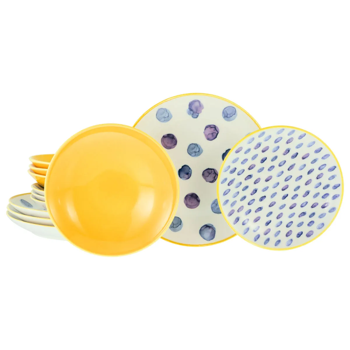 CreaTable Maisie colorato - set di piatti 12 pz; multicolore - immagine 1