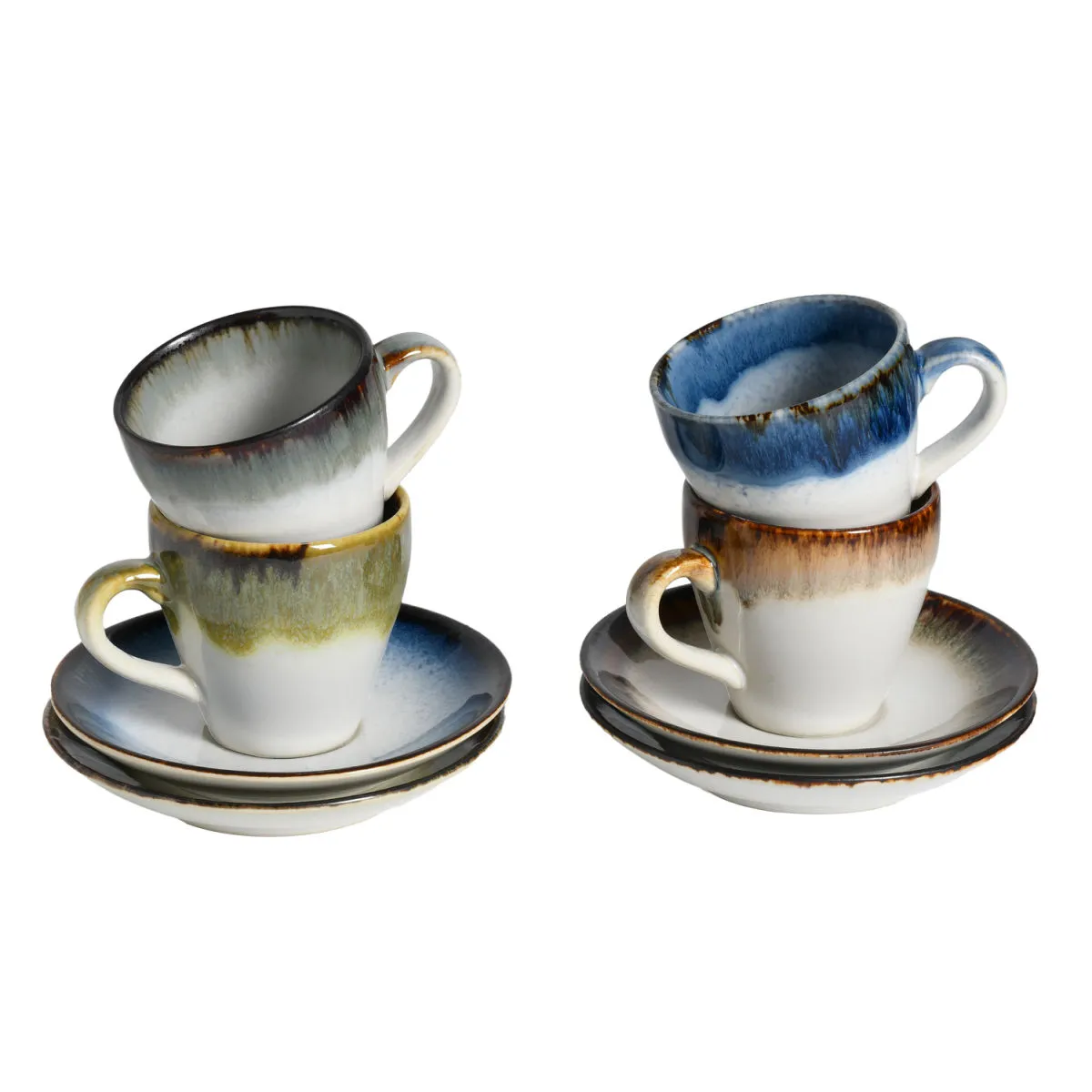 CreaTable Cascade - Set da 8 pezzi per caffè espresso; multicolore - immagine 1