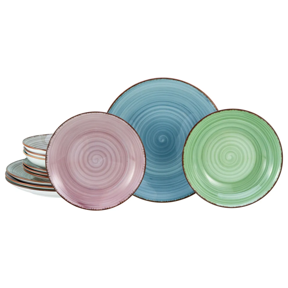 CreaTable Samba colorato - set di piatti 12 pz; multicolore - immagine 1