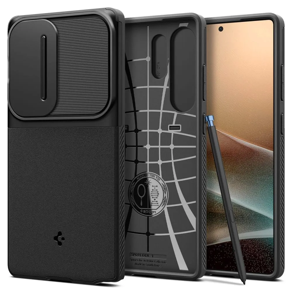Custodia per Samsung Galaxy S25 Ultra S938, Spigen, OPTIK ARMOR, Nera ACS08969 - immagine 1