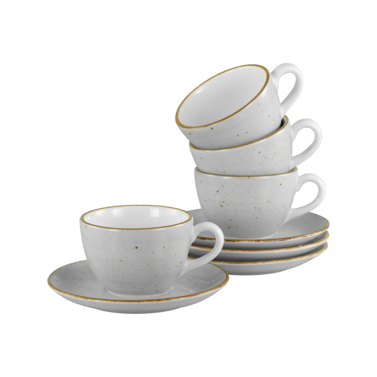 CreaTable Vintage Nature - Set di tazze da caffè 8 pezzi; grigio pietra - immagine 1