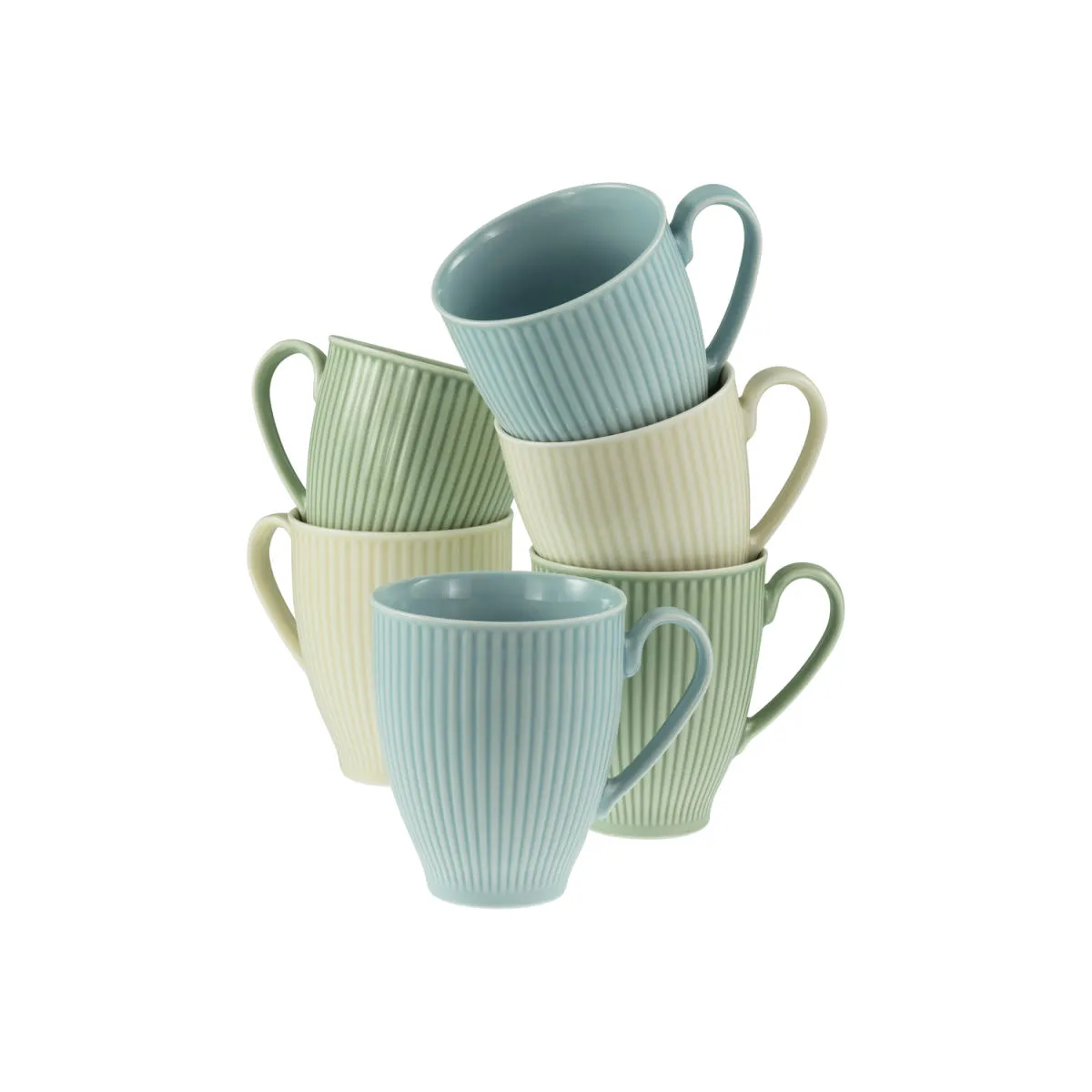 6x CreaTable Valencia pastello - tazza da caffè 6 pezzi; 300 ml, 9x11 cm (ØxH); multicolore; 6 pz. / Pacco - immagine 1