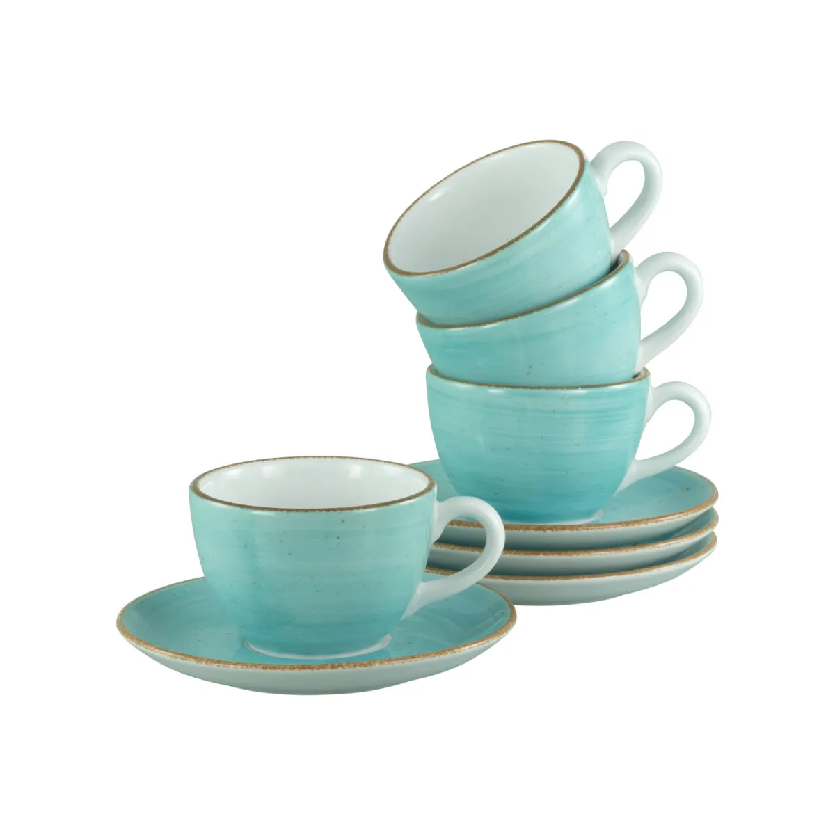CreaTable Vintage Nature - Set di tazze da caffè 8 pezzi; blu - immagine 1