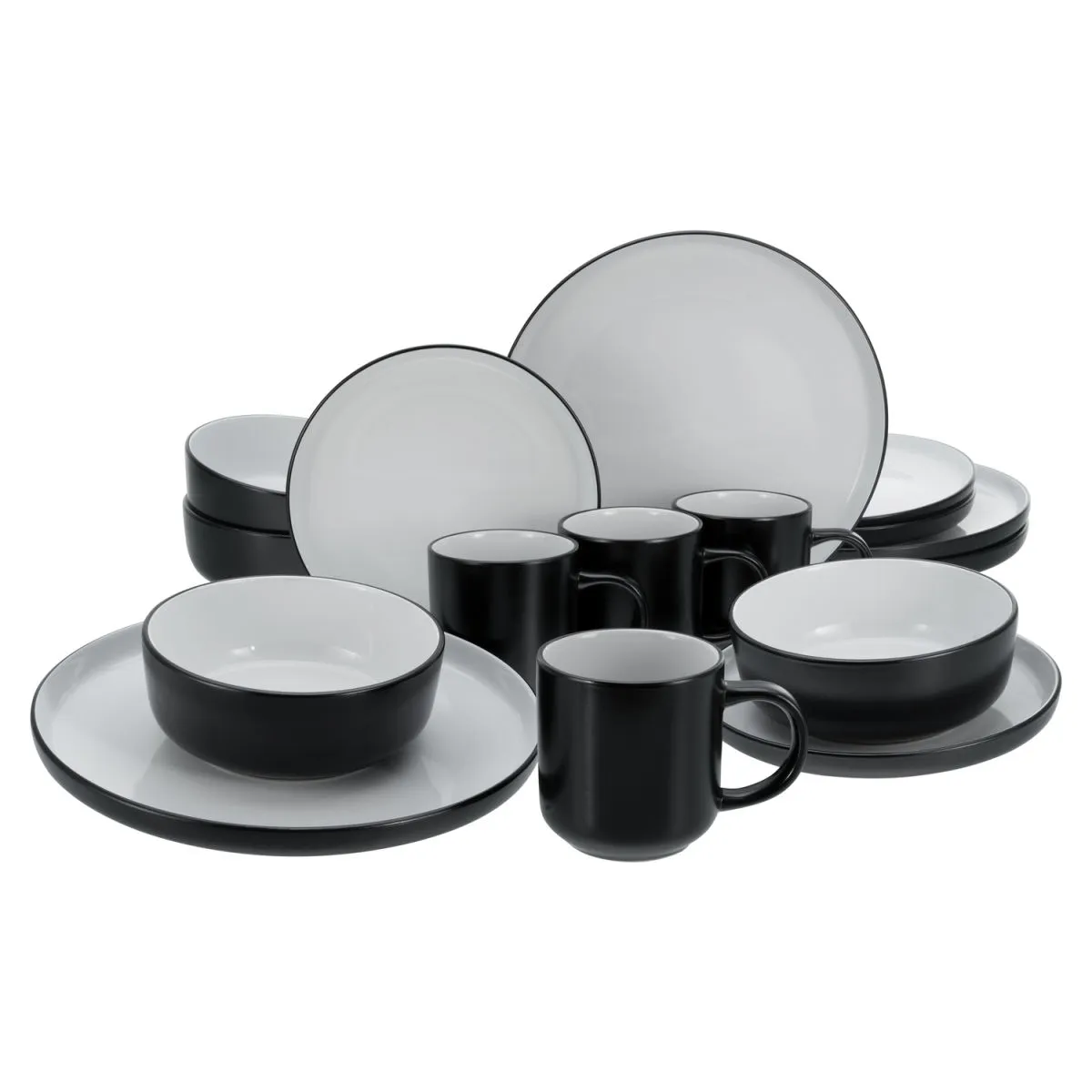 CreaTable Nordic Cool Black - Set combinato 16 pezzi; nero - immagine 1