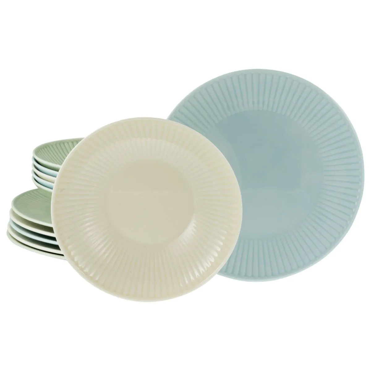 CreaTable Valencia pastello - servizio da tavola 12 pezzi; multicolore - immagine 1