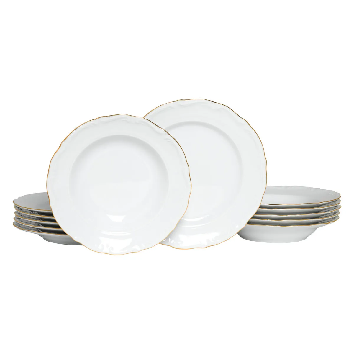 CreaTable Maria Theresia - servizio da tavola 12 pezzi; bianco/oro - immagine 1