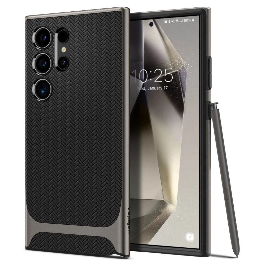 Custodia per Samsung Galaxy S24 Ultra S928, Spigen, Neo Hybrid, Grigio ACS07305 - immagine 1