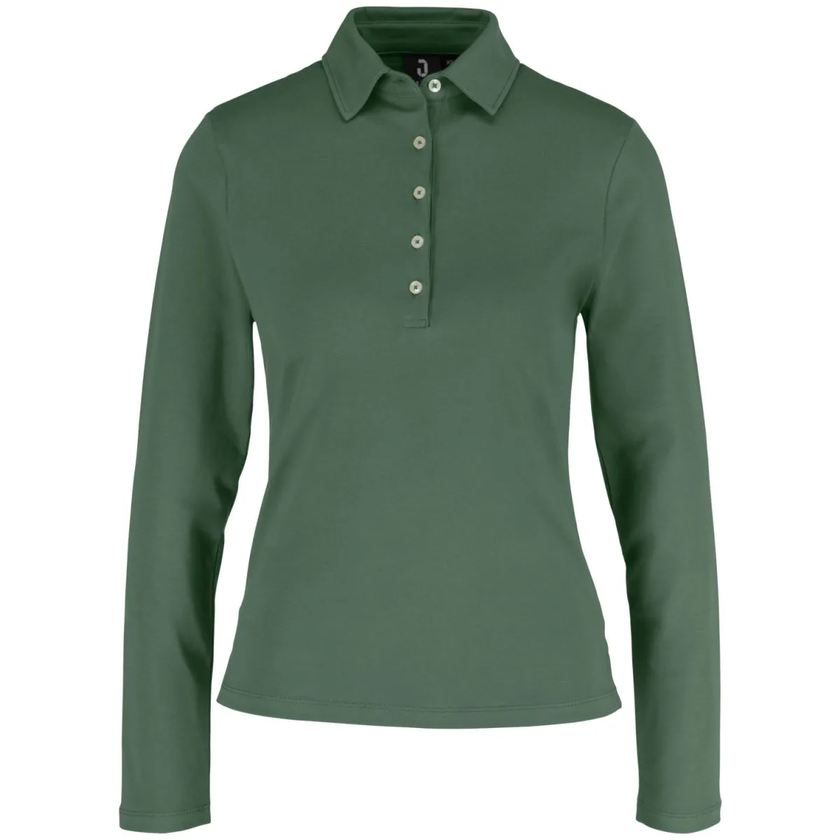 JOBELINE Polo da donna Malme maniche lunghe; Taglia 2XL; verde oliva - immagine 1