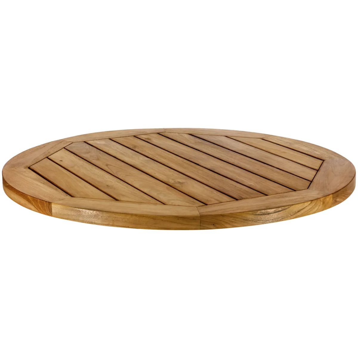 VEGA Piano tavolo in teak Mirello rotondo; 80 cm (Ø); marrone; rotonda - immagine 1