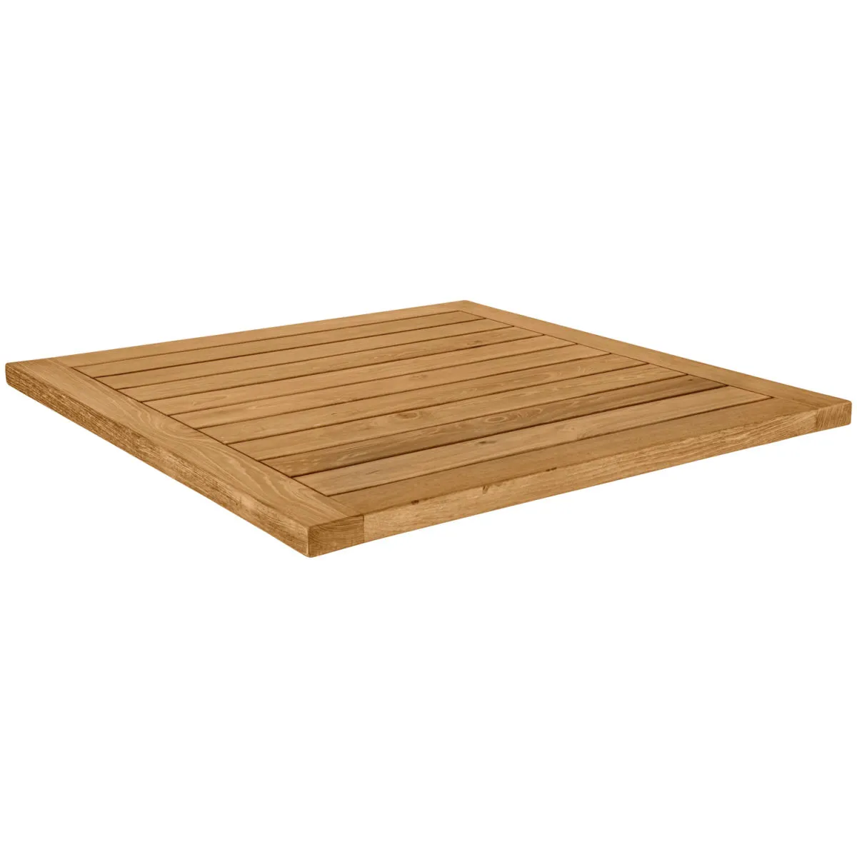 VEGA Piano tavolo in teak Mirello quadrato; 80x80x3 cm (LxLxH); marrone; quadrata - immagine 1