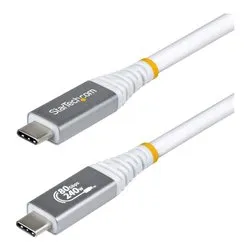 Cavo USB C 240W USB4 White e Silver 0,5m CC50CM80GUSB4CABLEW - immagine 1