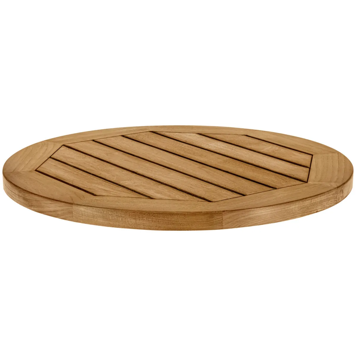 VEGA Piano tavolo in teak Mirello rotondo; 60 cm (Ø); marrone; rotonda - immagine 1