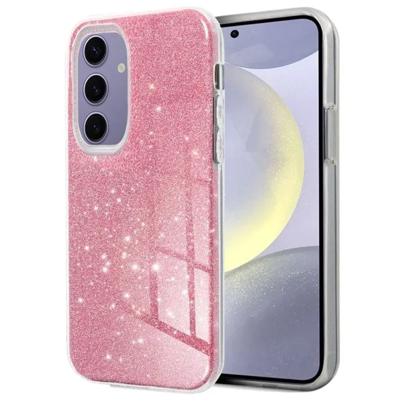 Custodia glitter rosa freddo per Samsung Galaxy S24 / S25 - immagine 1