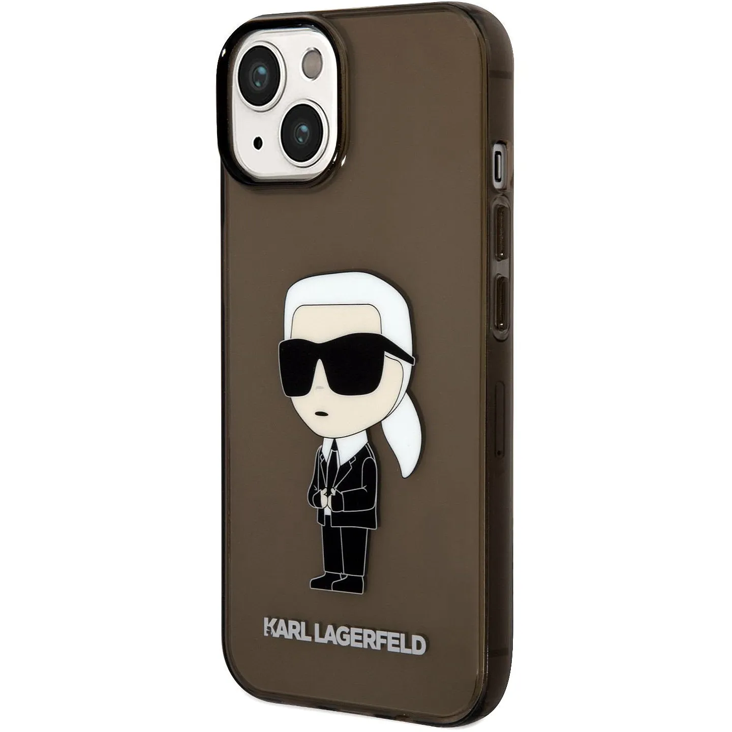 Custodia per Apple iPhone 14 Plus, Karl Lagerfeld, IML Ikonik NFT, Nera Trasparente - immagine 1