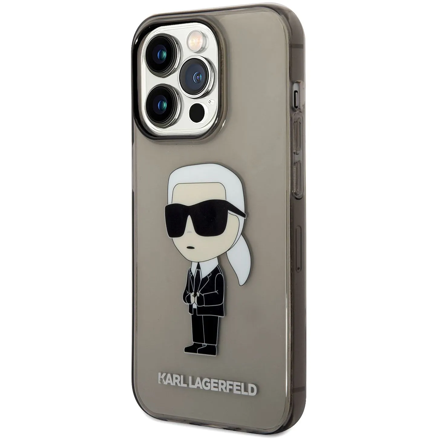 Custodia per Apple iPhone 14 Pro Max, Karl Lagerfeld, IML Ikonik NFT, Nera - immagine 1