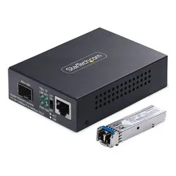 Convertitore rete Media Converter Fibra LC Black MCM1110SMLC20 - immagine 1