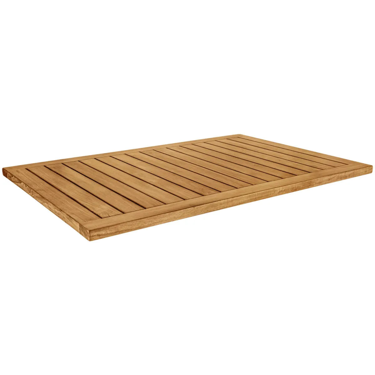 VEGA Piano tavolo in teak Mirello rettangolare; 120x80x3 cm (LxLxH); marrone; rettangolare - immagine 1