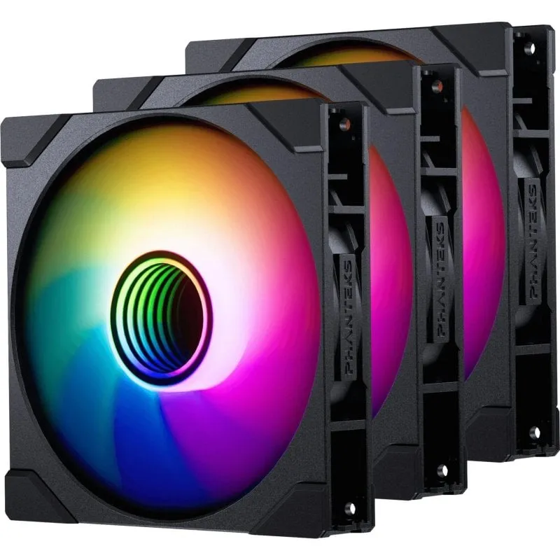 Phanteks M25-140 Gen2 D-RGB PWM Reverse Pack Tripla ventola extra da 140 mm nera - immagine 1