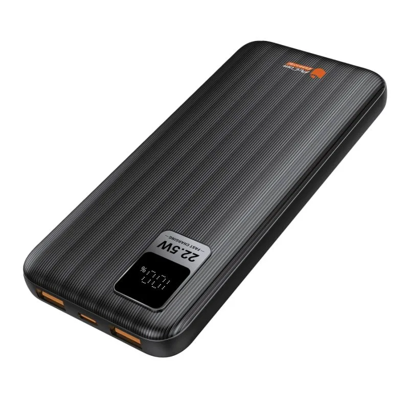 PcCom Essential Powerbank 10.000 mAh 20 W + Ricarica rapida 22,5 W Indicatore LED Nero - immagine 1