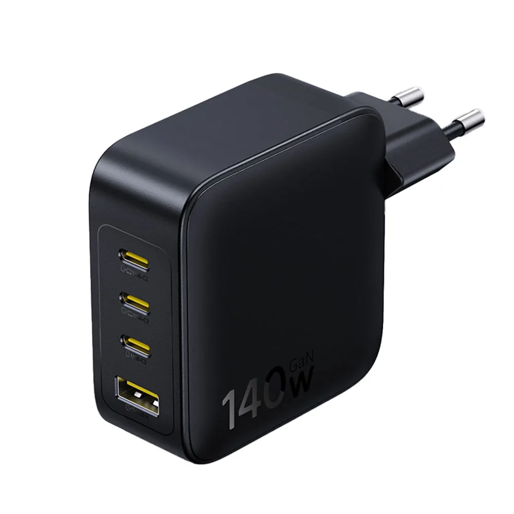 Caricatore da rete Baseus EnerFill FH11, 140W, 5A, 1 x USB-A - 3 x USB-C, Nero E0121J00 - immagine 1