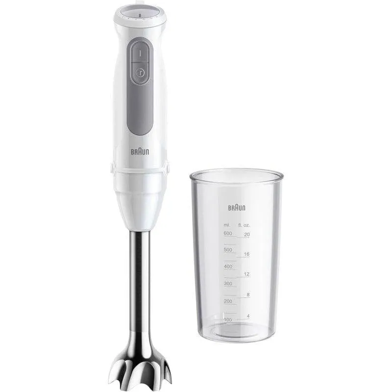 Braun Minipimer 5 MQ 50001 M Frullatore a Immersione 1000W 0.6L Grigio/Bianco - immagine 1