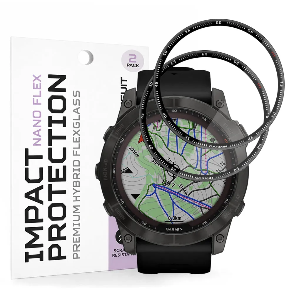 Pellicola Protettiva Techsuit Nano Flex per Garmin Fenix 7X, Set 2 pezzi, Plastica, Nera - immagine 1