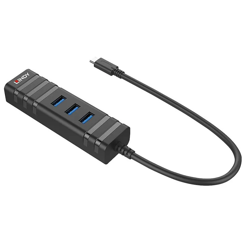 Lindy 43249 hub di interfaccia USB 3.2 Gen 1 (3.1 Gen 1) Type-C 5000 Mbit/s Nero - immagine 1