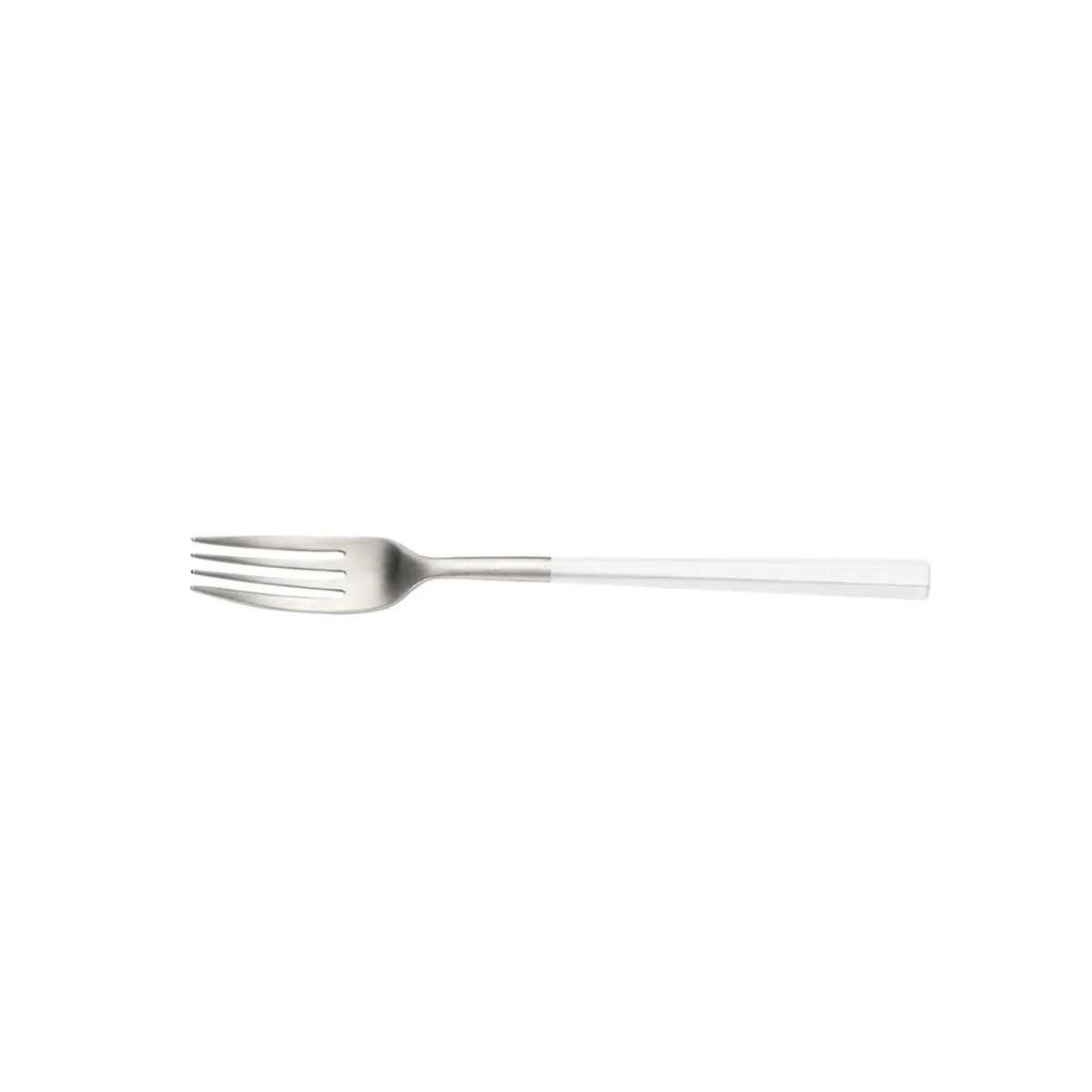 12x Pintinox Forchetta da dolce/antipasto HIVE Satin Forgiato manico ABS Nero; 18 cm (L); bianco; 12 pz. / Pacco - immagine 1