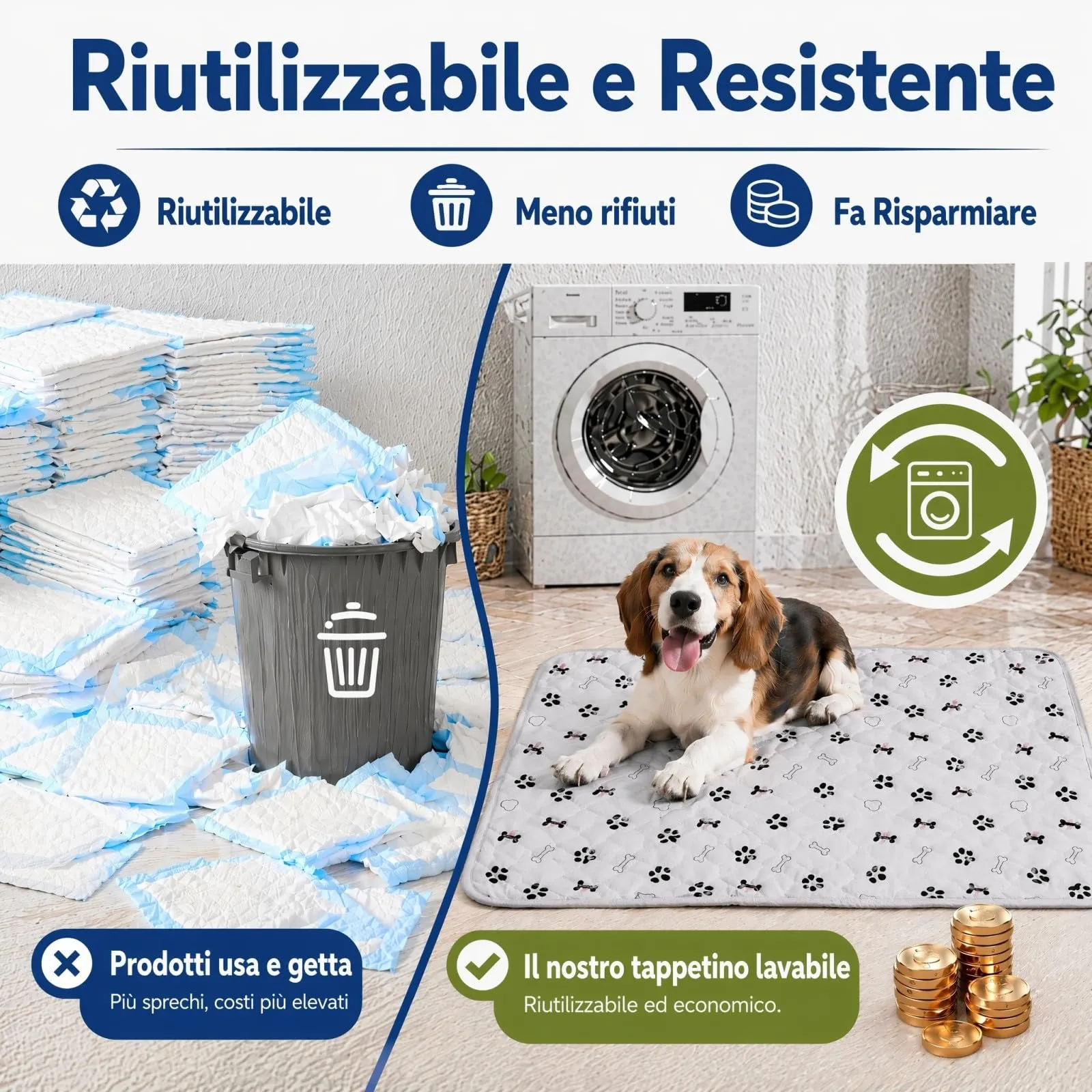 Traversine Lavabili per Cani, 2 Pezzi 120x160cm Assorbente e Riutilizzabili - immagine 8