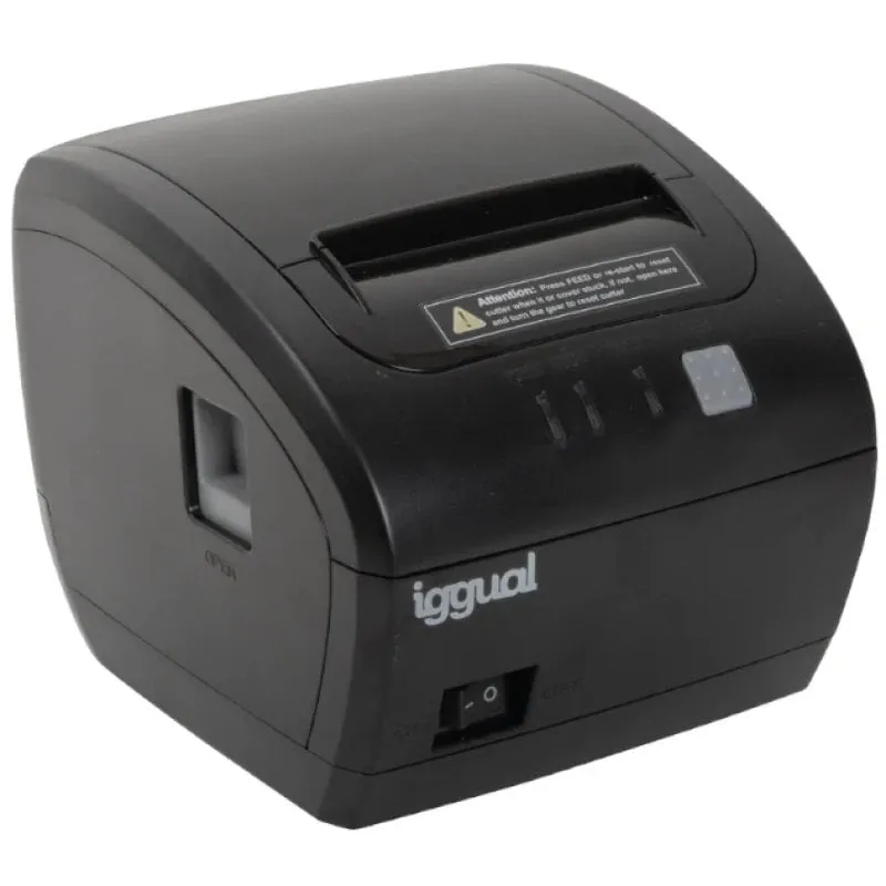 iggual TP7001 Stampante termica per biglietti USB+RS232+RJ45 Nero - immagine 1