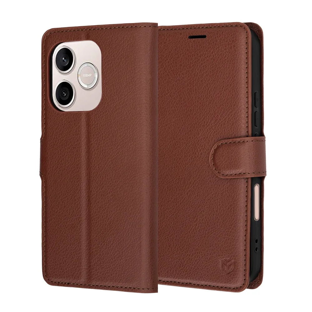 Custodia per Honor 600 Lite, Techsuit, Leather Folio, Marrone - immagine 1