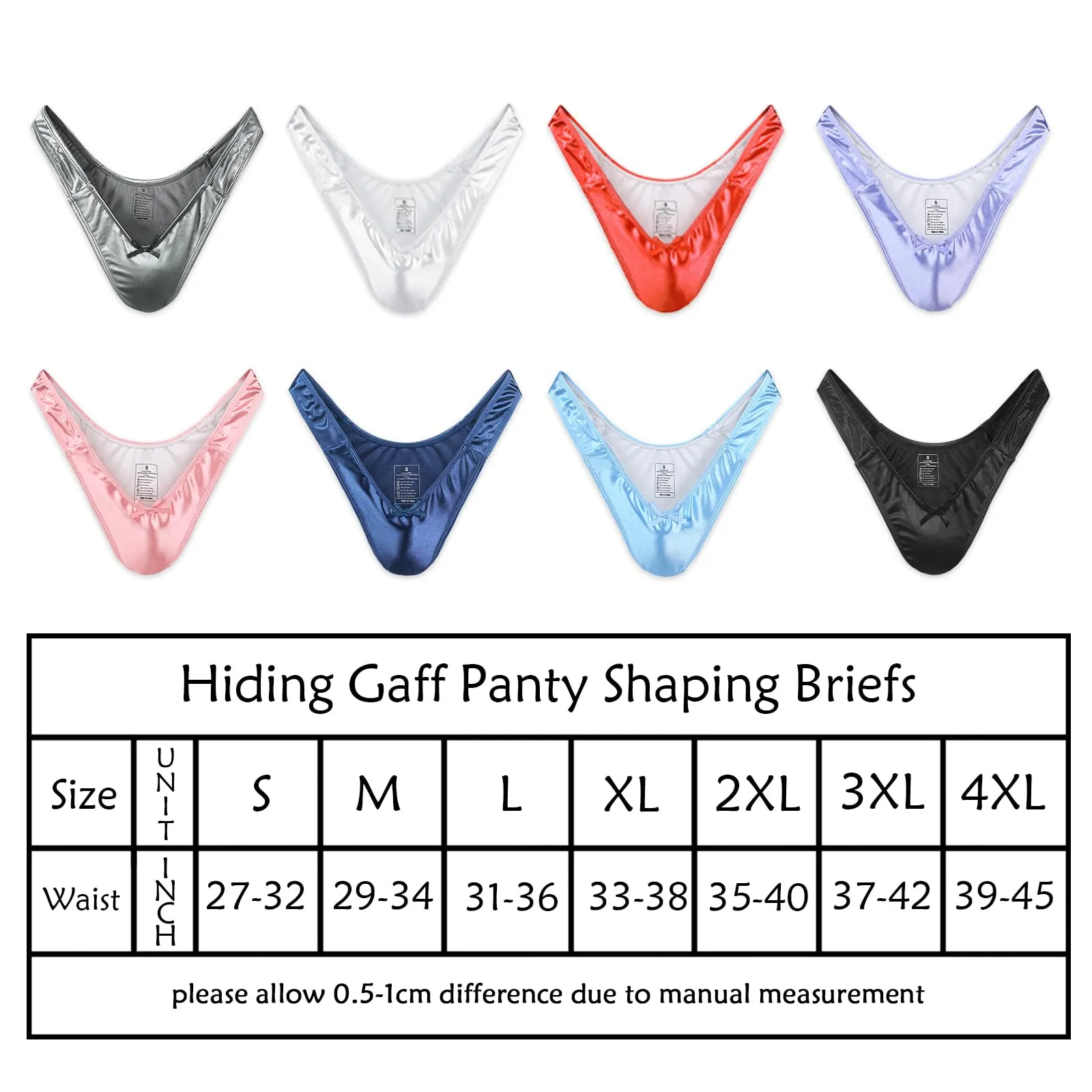 Landofgenie - Mutandine tucking gaff per crossdresser, mutandine modellanti con gaff nascosta, mutandine per modellare l'intimo per transgender, Bianco, XXL - immagine 3
