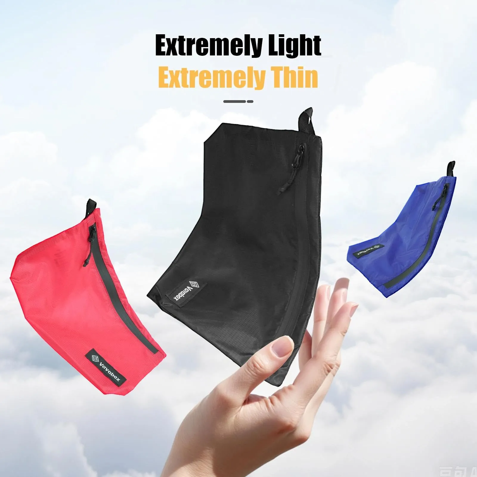 Vavabox Set borse da toeletta impermeabili nylon grandi con gancio, borsa unisex per sport, campeggio e viaggi professionali - immagine 6