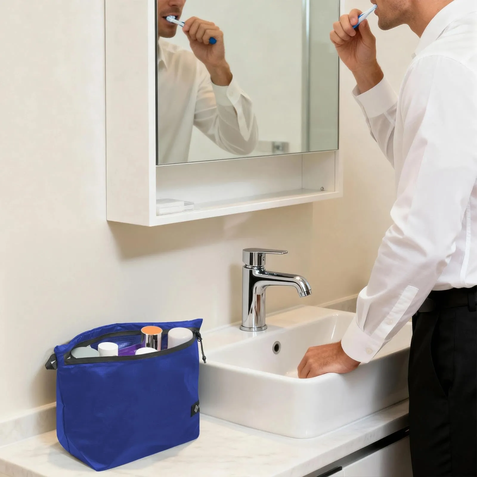 Vavabox Set borse da toeletta impermeabili nylon grandi con gancio, borsa unisex per sport, campeggio e viaggi professionali - immagine 8