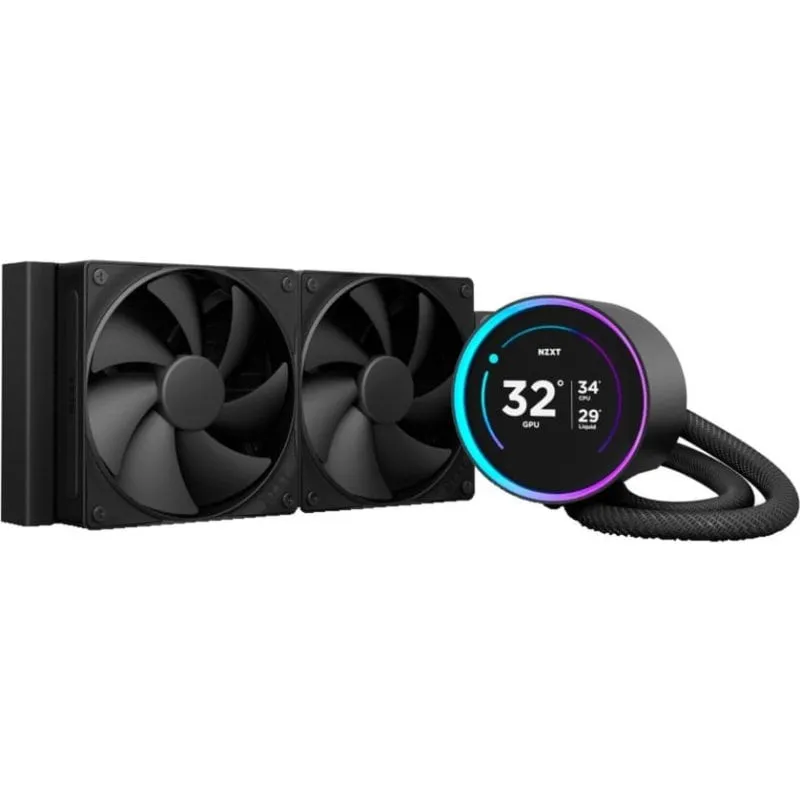 Kit di raffreddamento ad acqua NZXT Kraken Elite 240 con display IPS da 240 mm, nero - immagine 1