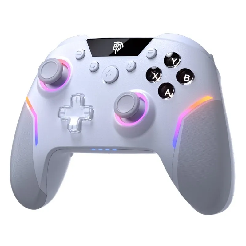 EasySMX X20 Gamepad wireless RGB Bluetooth/2,4 GHz 1000 mAh USB-C bianco per PC/Switch/Android/iOS - immagine 1