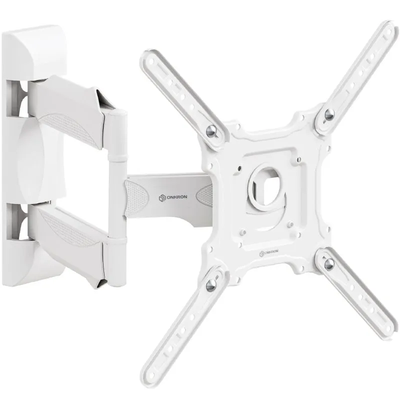 Supporto da parete per TV Onkron M4-W, braccio inclinabile e girevole da 32 a 65" fino a 35 kg, VESA 400x400, bianco - immagine 1