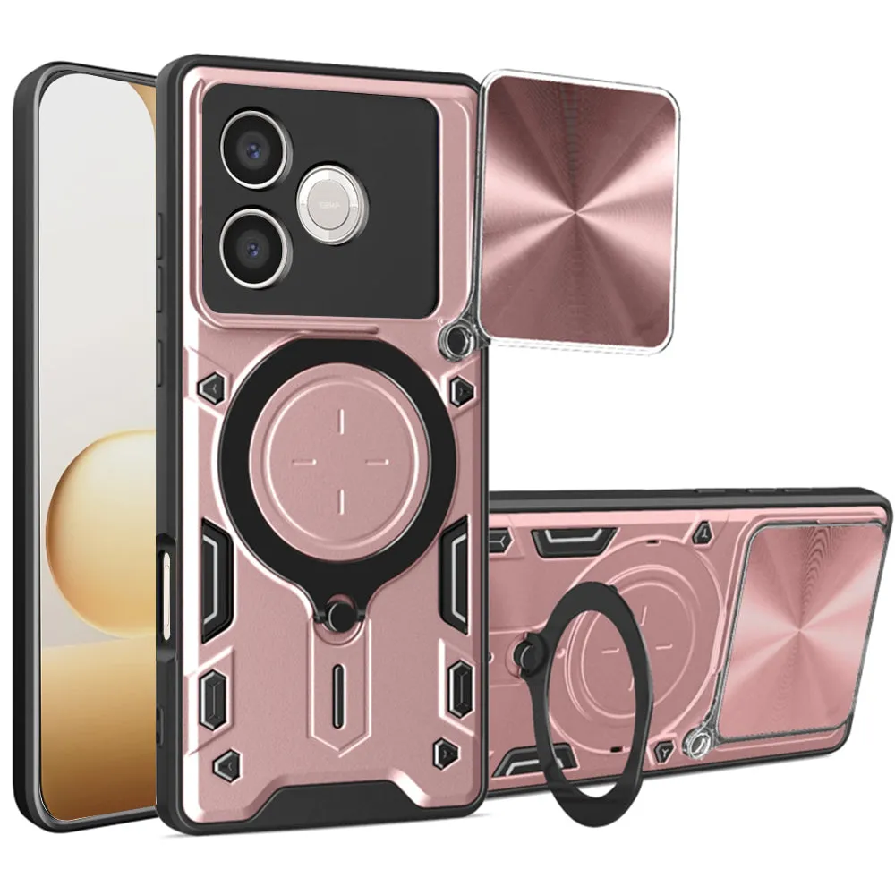 Custodia per Honor 600 Lite, Techsuit, CamGuard Pro, Rosa Dorato - immagine 1