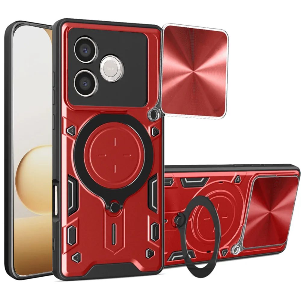 Custodia per Honor 600 Lite, Techsuit, CamGuard Pro, Rossa - immagine 1