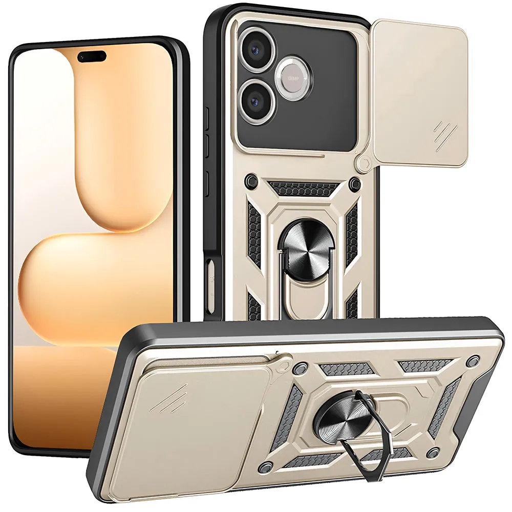 Custodia per Honor 600 Lite, Techsuit, CamShield, Dorata - immagine 1