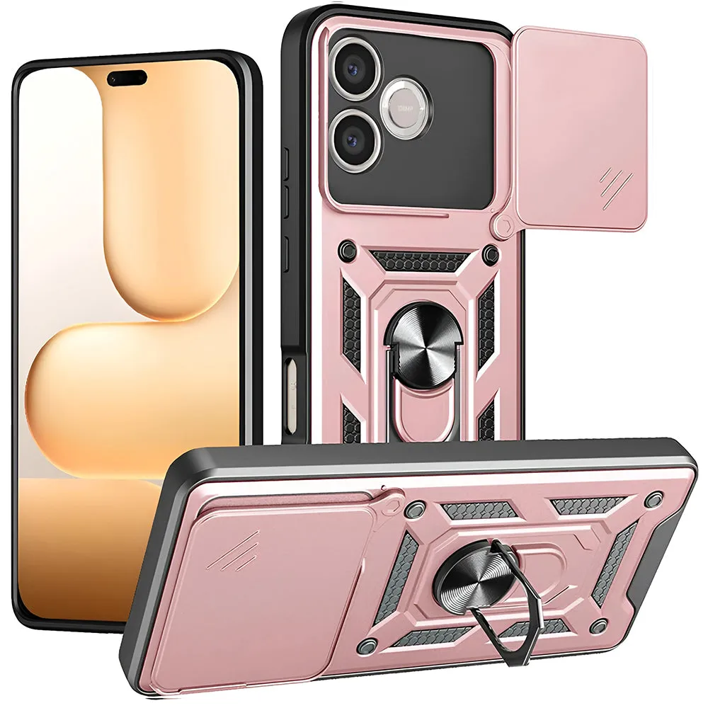 Custodia per Honor 600 Lite, Techsuit, CamShield, Rosa Dorato - immagine 1