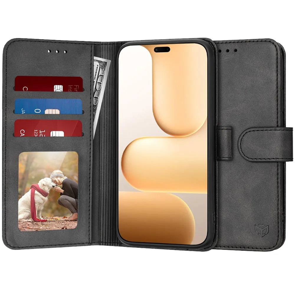 Custodia per Honor 600 Lite, Techsuit, Diary Book, Nera - immagine 1