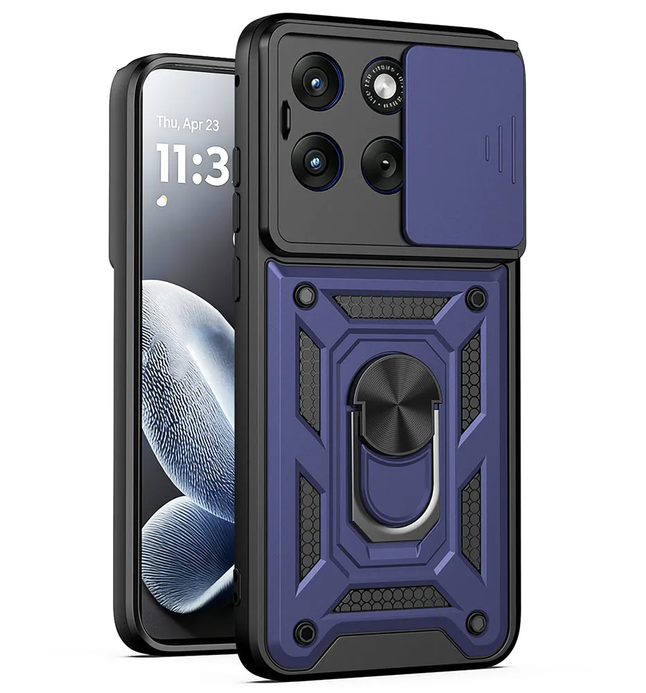 Custodia per Motorola Edge 70 Fusion, Techsuit, CamShield, Blu - immagine 1