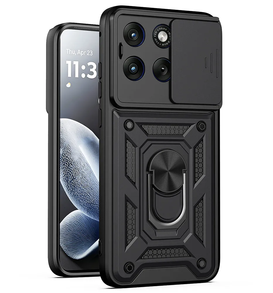Custodia per Motorola Edge 70 Fusion, Techsuit, CamShield, Nera - immagine 1